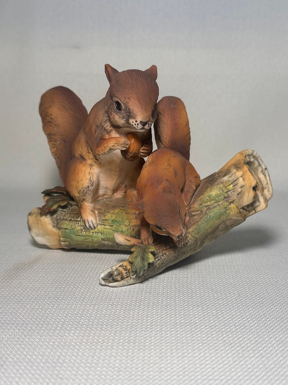 Homco Masterpiece Squirrel Figurine Mother Baby Porcelain Vintage Mexico